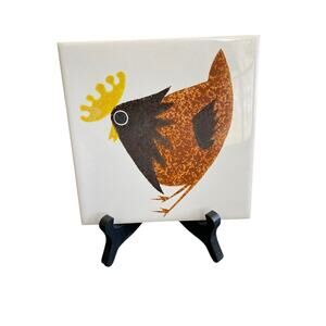 RARE Vintage Kenneth Townsend Rooster Tile 1960's